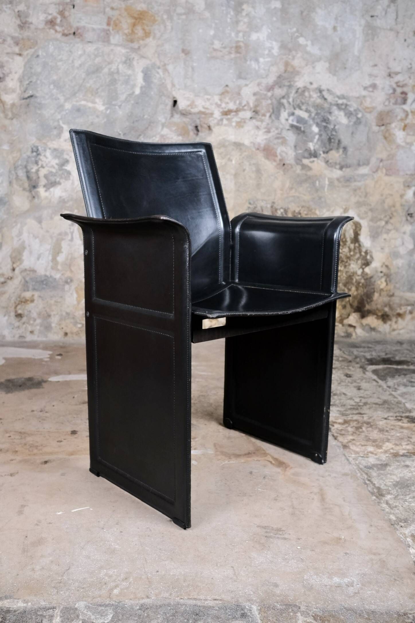 Series of 4 Korium chairs, Tito Agnoli for Matteo Grassi, 1980s