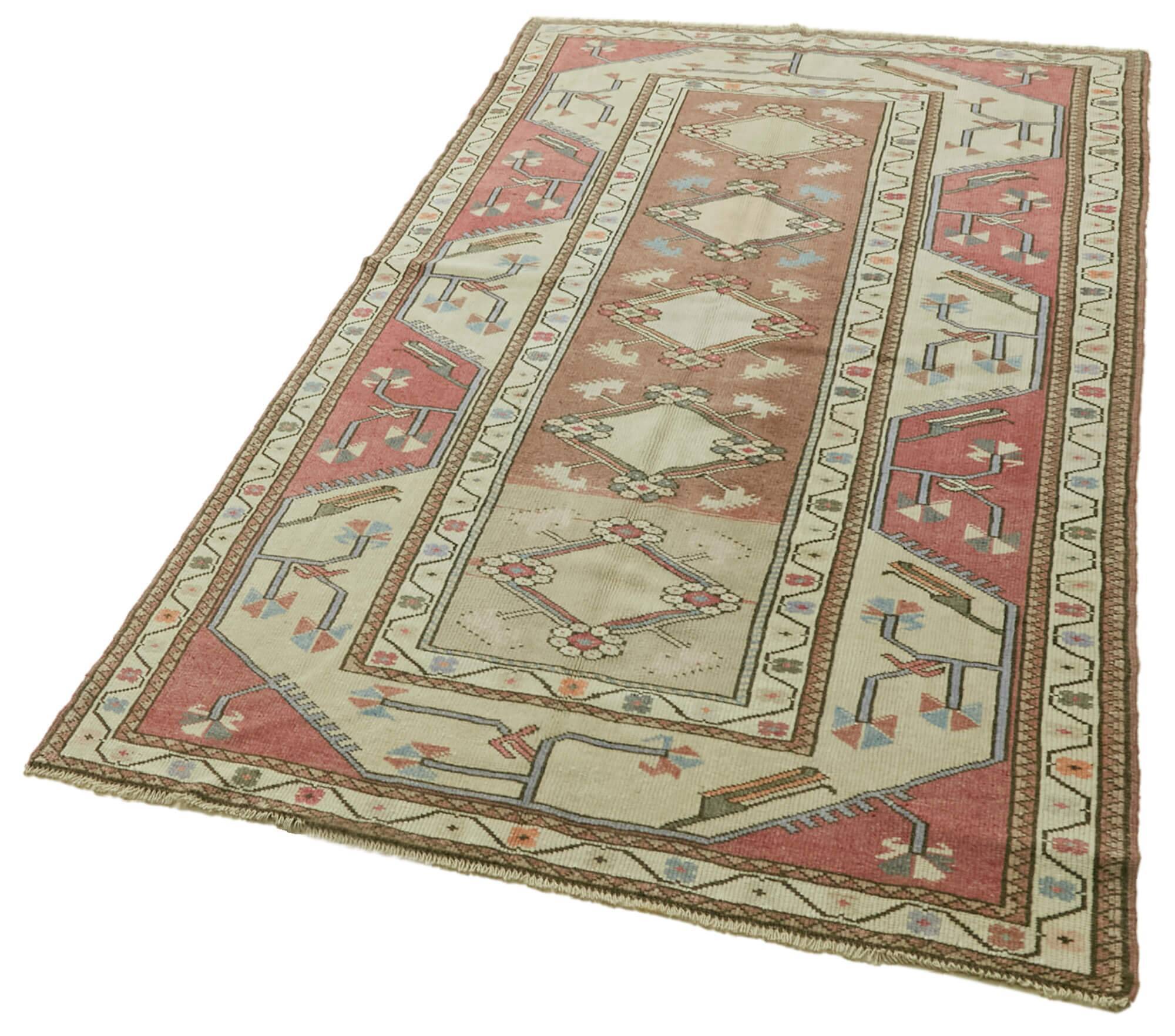 Turkish Vintage Anatolian Rug 127 cm x 225 cm