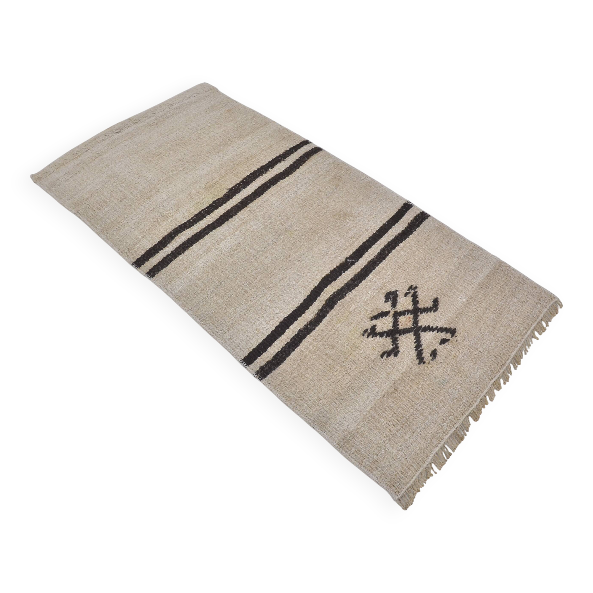 Tapis vintage en chanvre fait main