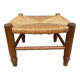 Low stool in wood and straw