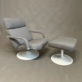 F142 swivel armchair with foot stool by Geoffrey Harcourt for Artifort 1960