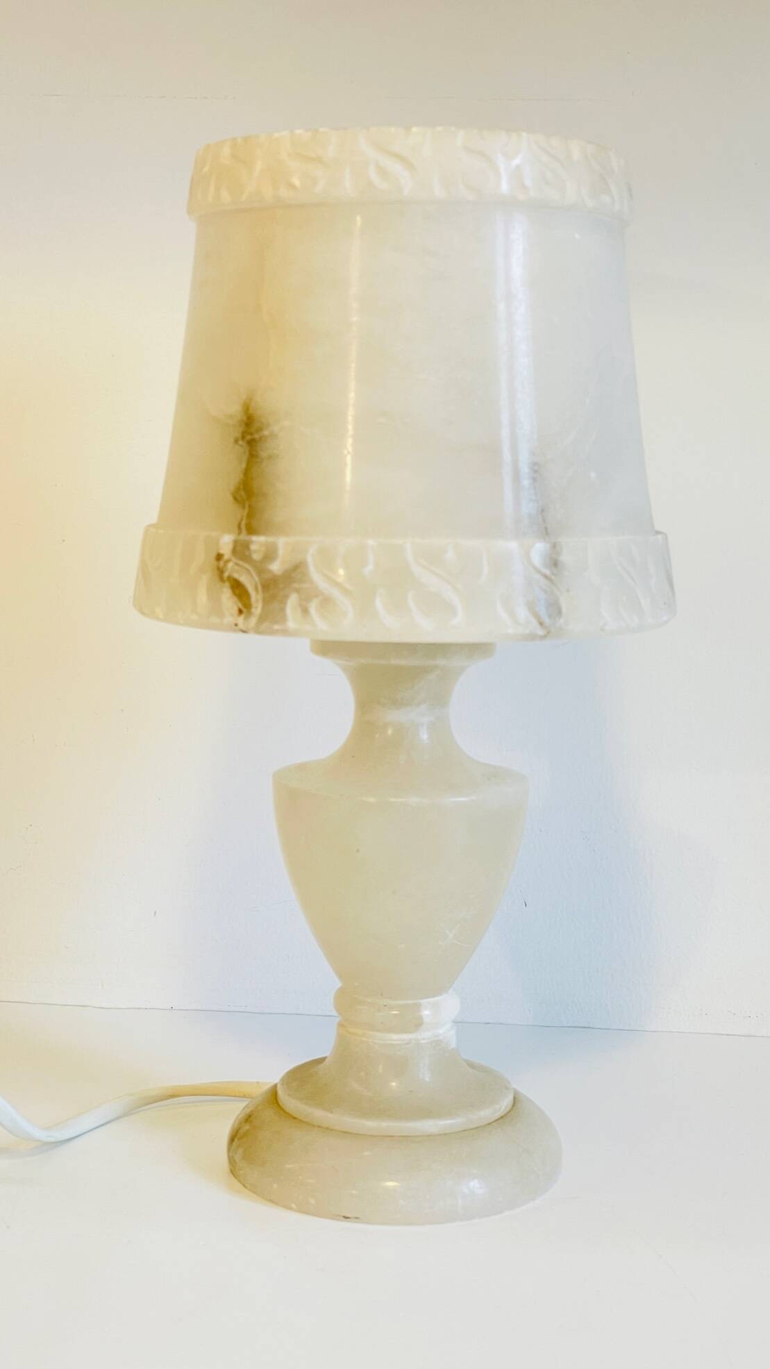 ALABASTER Marble Lamp 1970s