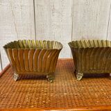 Pair of brass planters