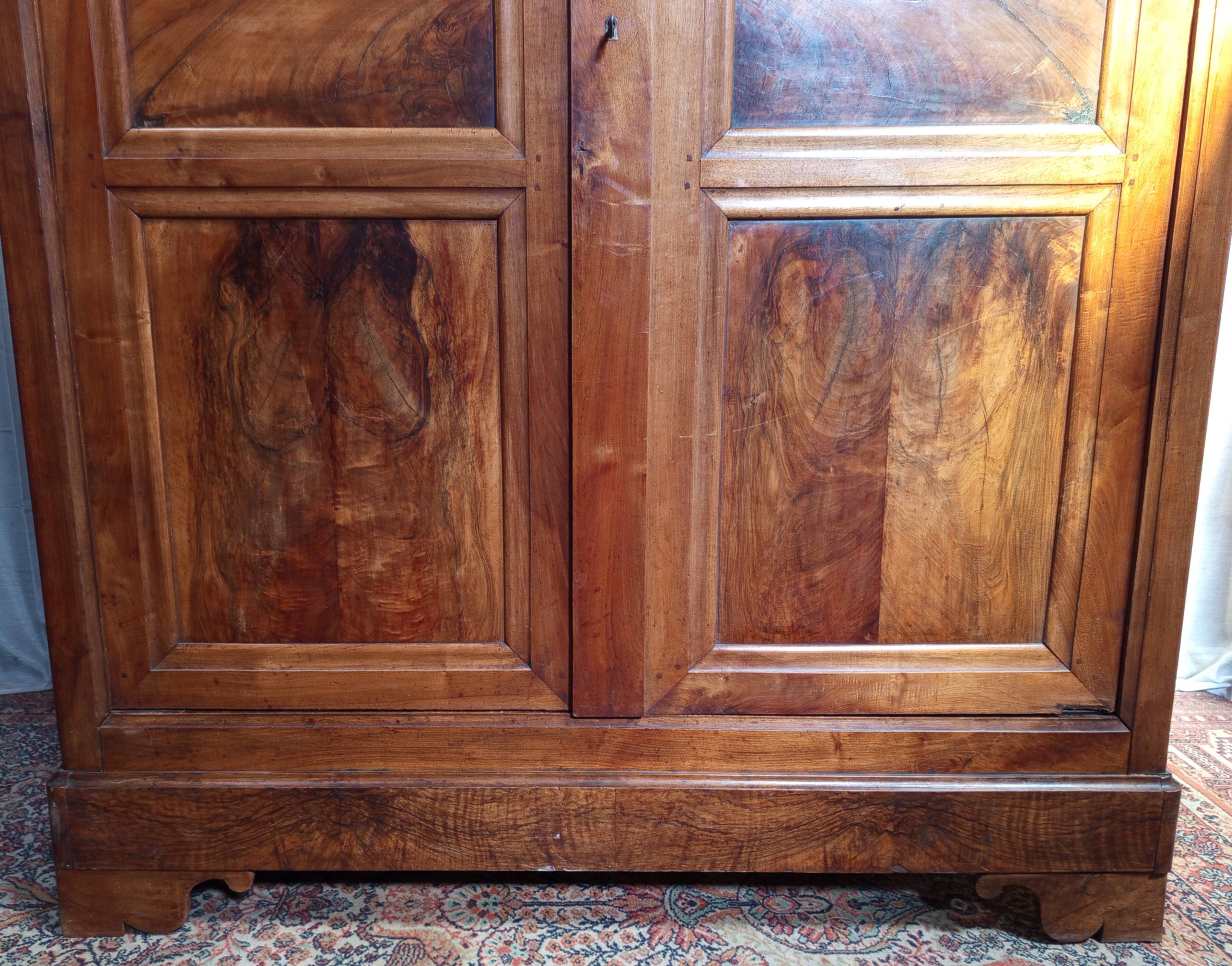 Louis Philippe period walnut wardrobe