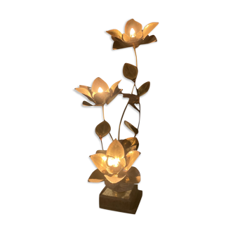 Lamp water lily in golden brass