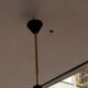 Vintage hanging lamp in red opaline of the 50/60