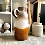 W. Germany vase in brown and beige glazed ceramic