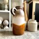 W. Germany vase in brown and beige glazed ceramic