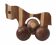 Small marquetry horse on wheels