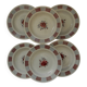 6 deep plates in earthenware from saint amand. scottish model.