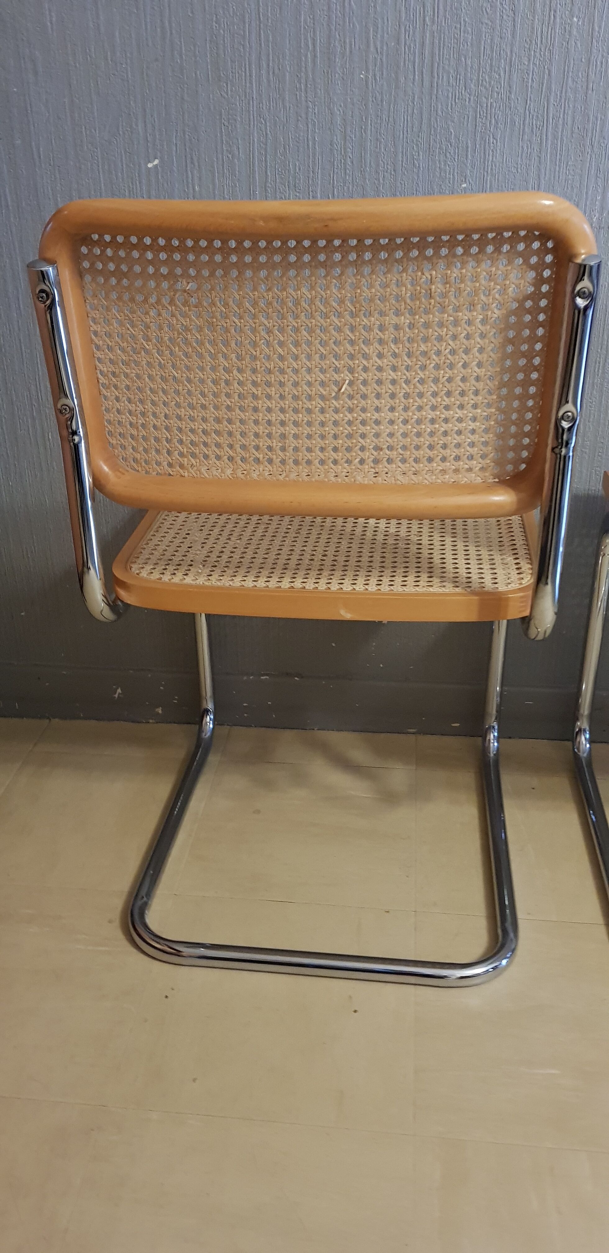 Pair of chairs Marcel Breuer B32 model cesca