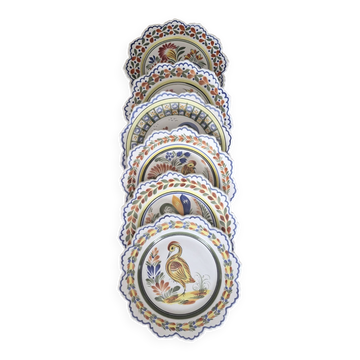 Série de 6 assiettes bretonnes