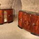 Art Deco 1930 walnut display cabinet