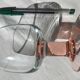 10 wine glasses foot pink orange diameter 7cm
