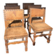 Suite de six chaises de style Renaissance en chene XX siècle