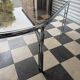 Vintage glass and chrome table