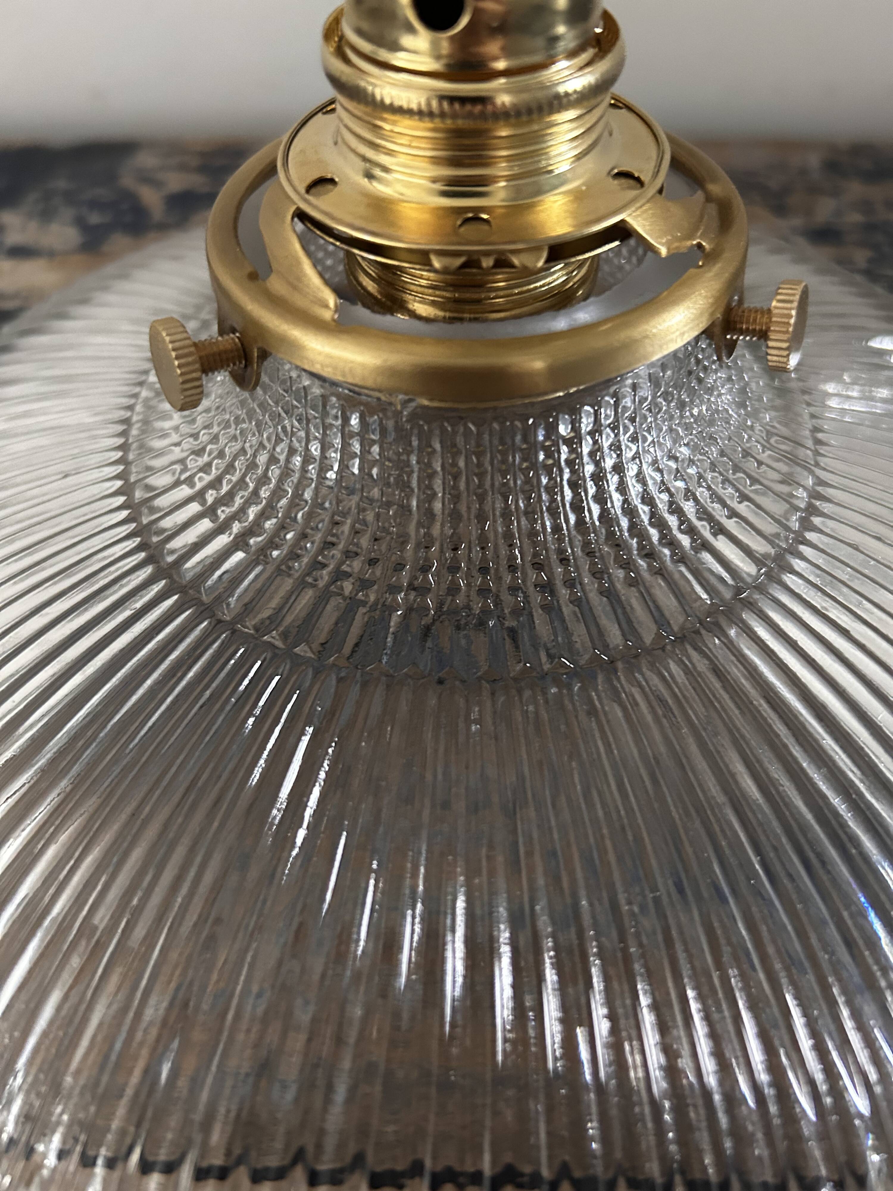 Holophane glass wall light