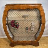 Art Deco Vintage Walnut Display Cabinet 1930s-1940s Art Deco Vintage W