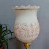 Pink opaline table lamp