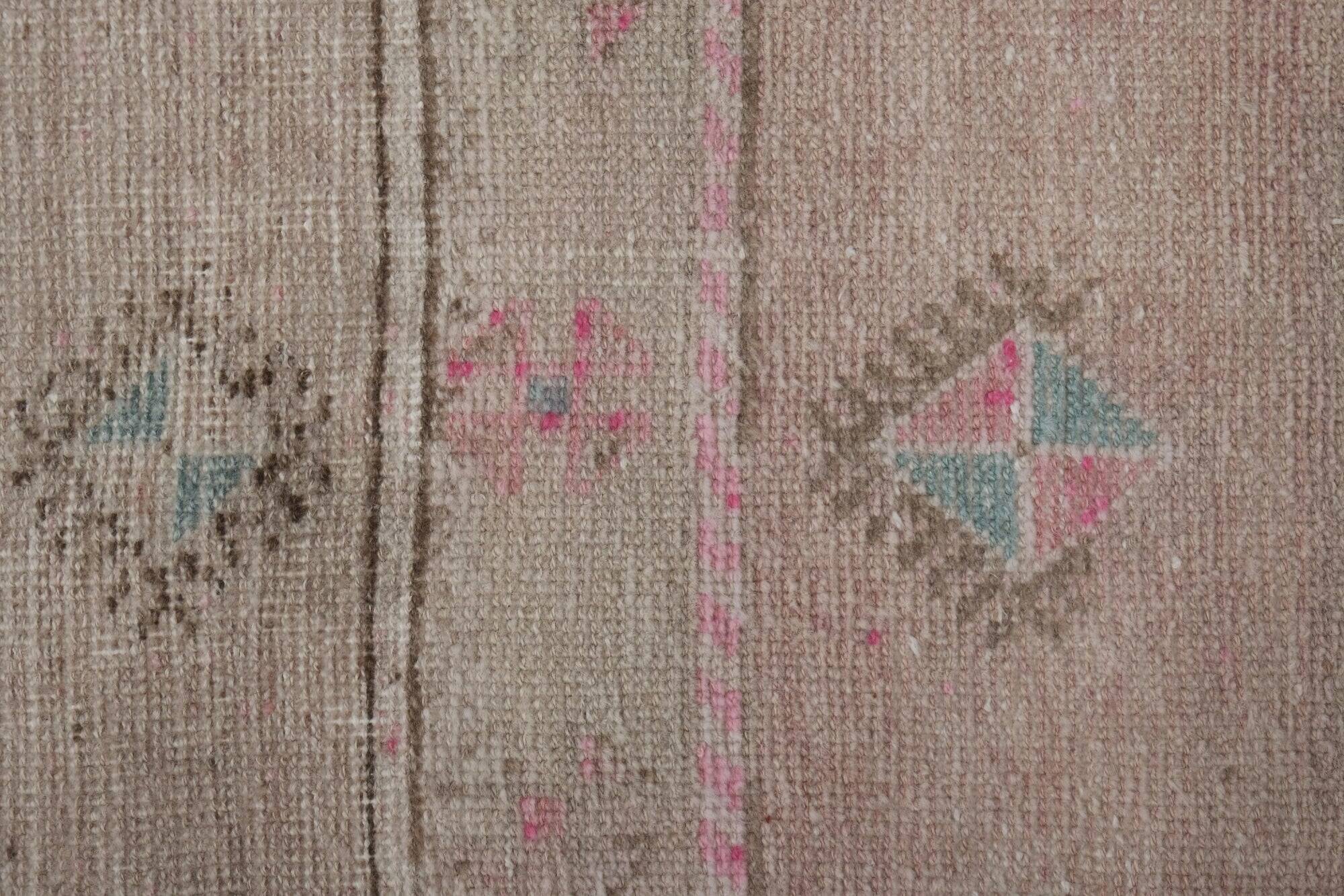 Vintage Turkish hallway rug 76x735 cm