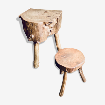 Billot et tabouret