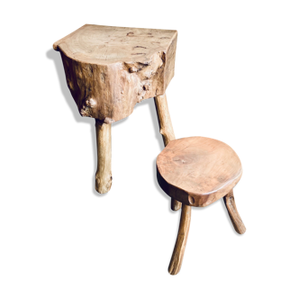 Billot et tabouret