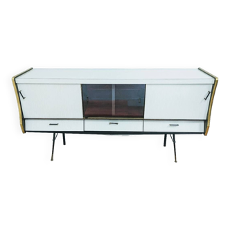 Magnificent vintage sideboard in white formica