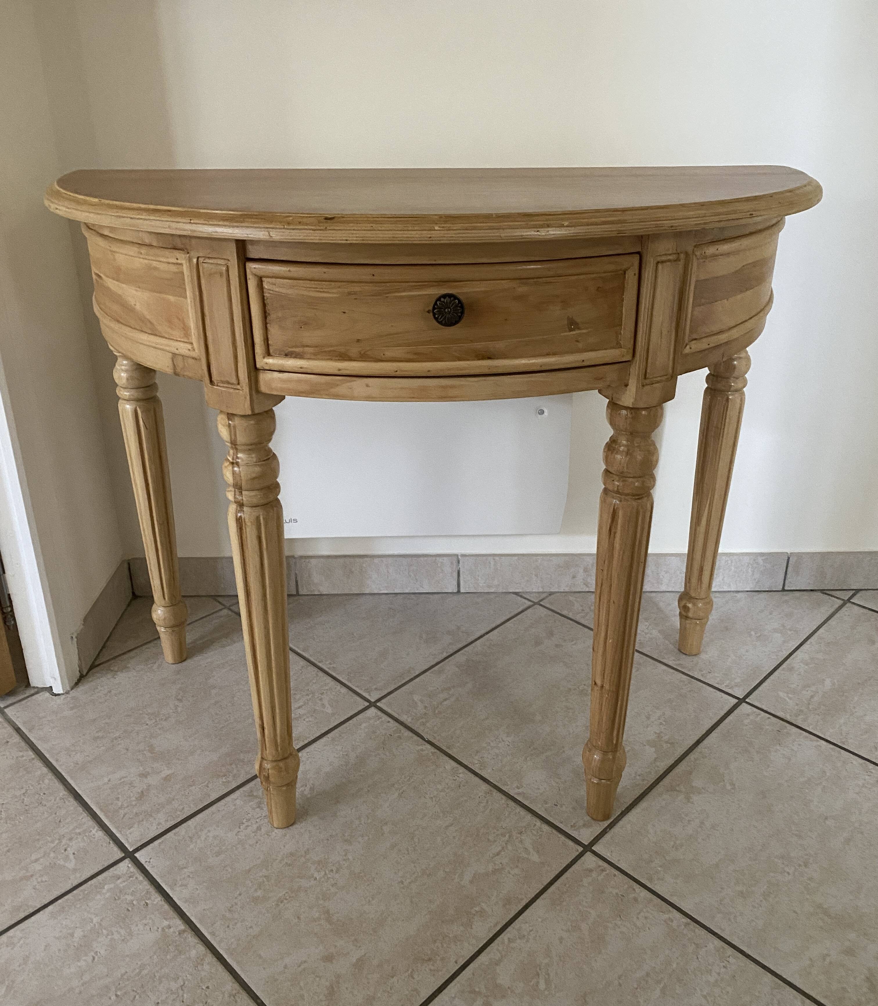 Console entree demi-lune