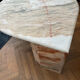 Table basse en marbre design goutte d’eau année 70