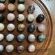 Solitaire game in Rosewood wood and 38 semi-precious stones