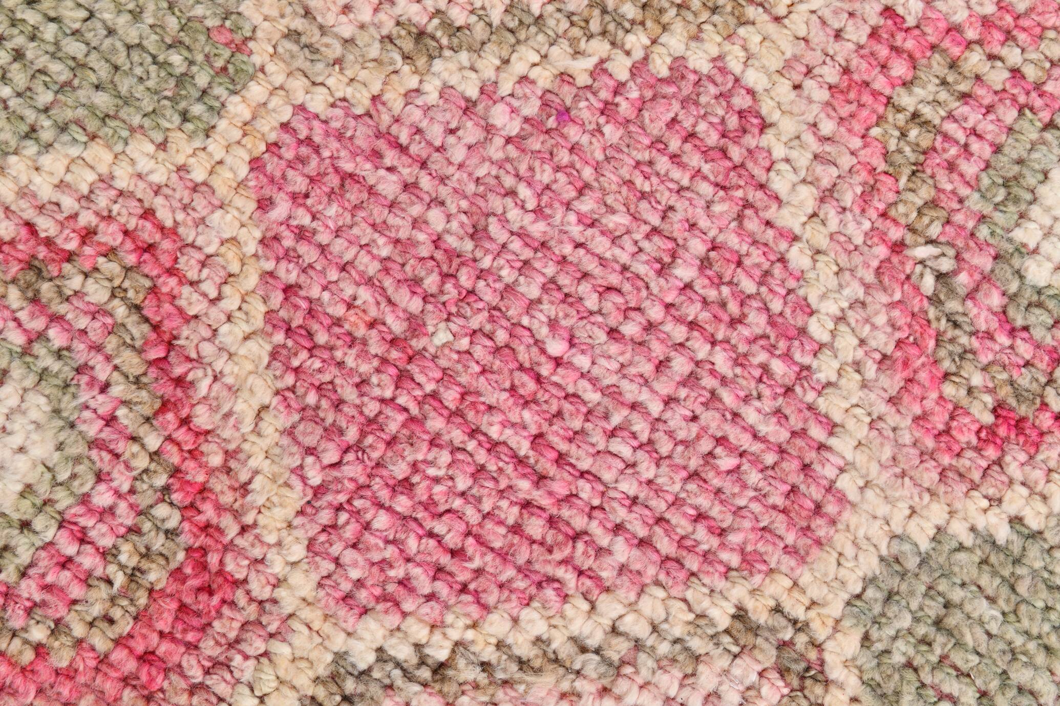 Pink Cream Turkish Runner Rug, 70x309Cm