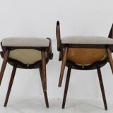 1960s Antonin Suman Set of Six Beech Dining Chairs, Restored