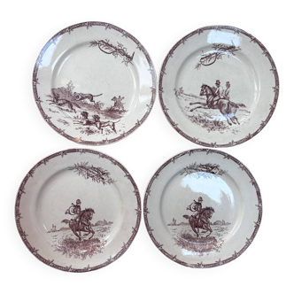 4 Terre de Fer Hunter plates