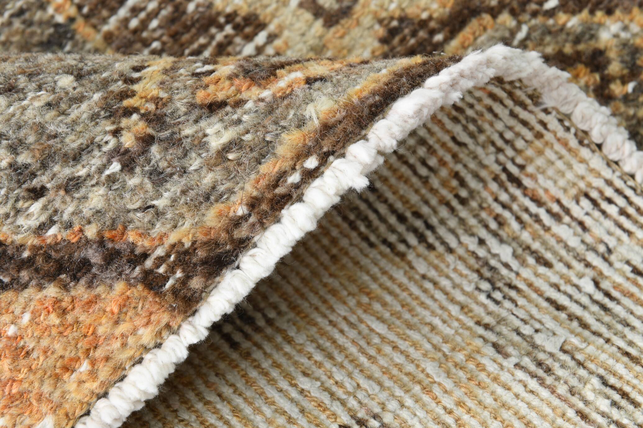 3x11 Mustard Brown Oriental Vintage Runner Rug, 85x329Cm