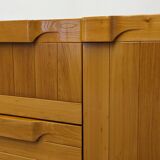 Maison Regain sideboard in solid elm, 1960s-1970s