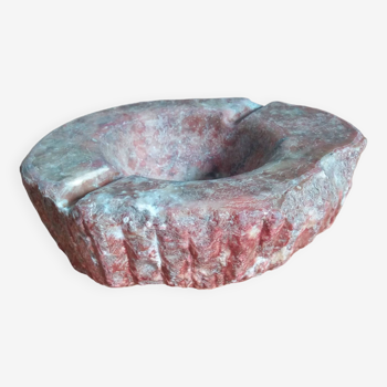 Red marble paperweight ashtray