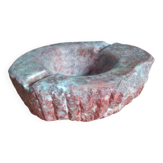 Red marble paperweight ashtray