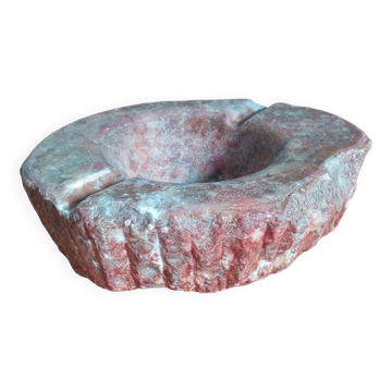 Red marble paperweight ashtray