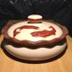 Bouillabaisse dish in terracotta fish decoration