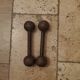 Pair of vintage 1kg dumbbells