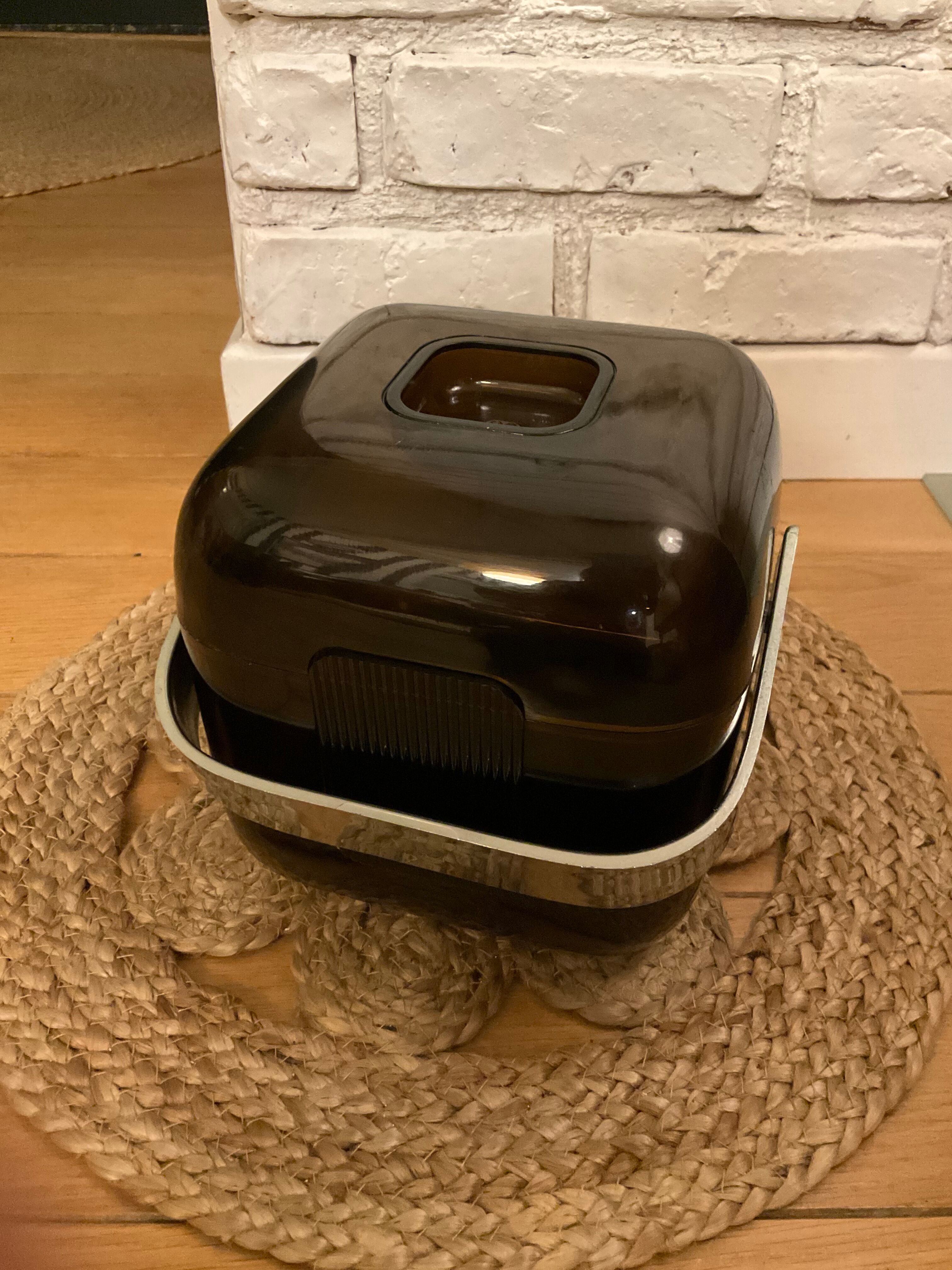 Smoked guzzini plexiglass ice bucket 1970