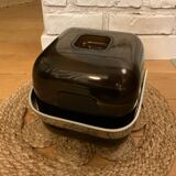 Smoked guzzini plexiglass ice bucket 1970