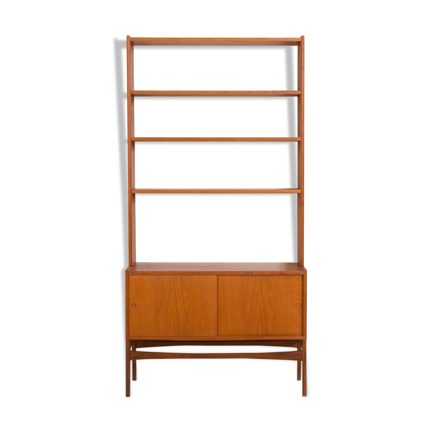 Norwegian mid-century bookshelf credenza in teak, 60s