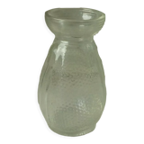 Glass hyacinth vase molded art deco era