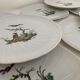 8 Bernardaud and Co. dessert plates signed Elbé, Limoges porcelain, decorated with birds