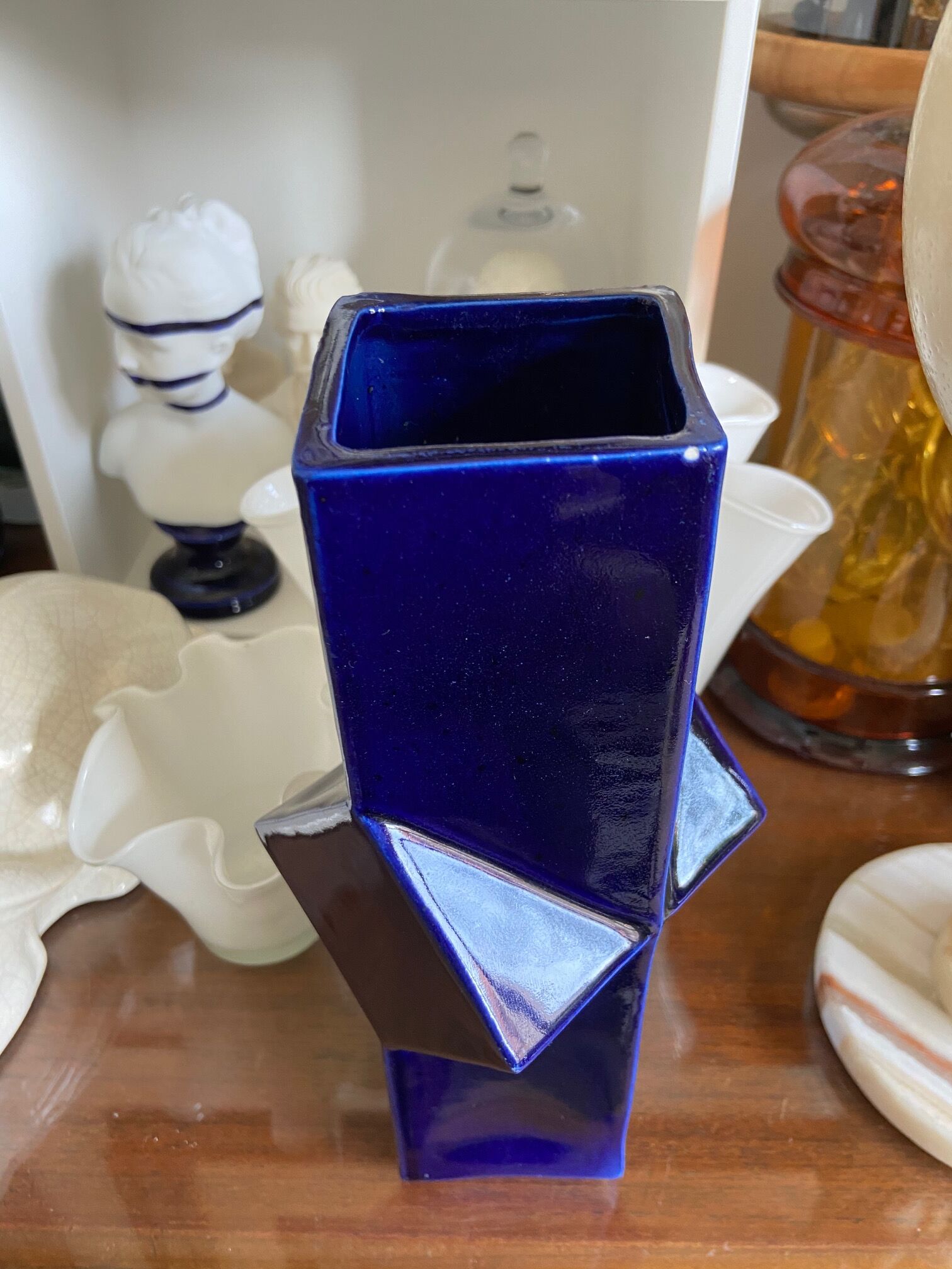 Blue ceramic vase of Sèvres