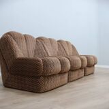 Canapé modulaire italien vintage inspiré des fleurs, années 1970