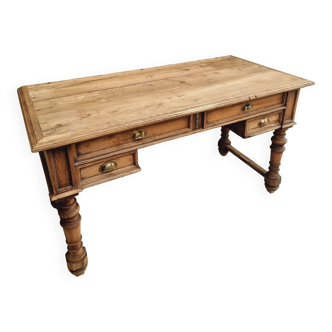 Antique desk with drawers in rustic oak