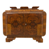 Art Deco walnut chest of drawers, Poland, circa 1930.