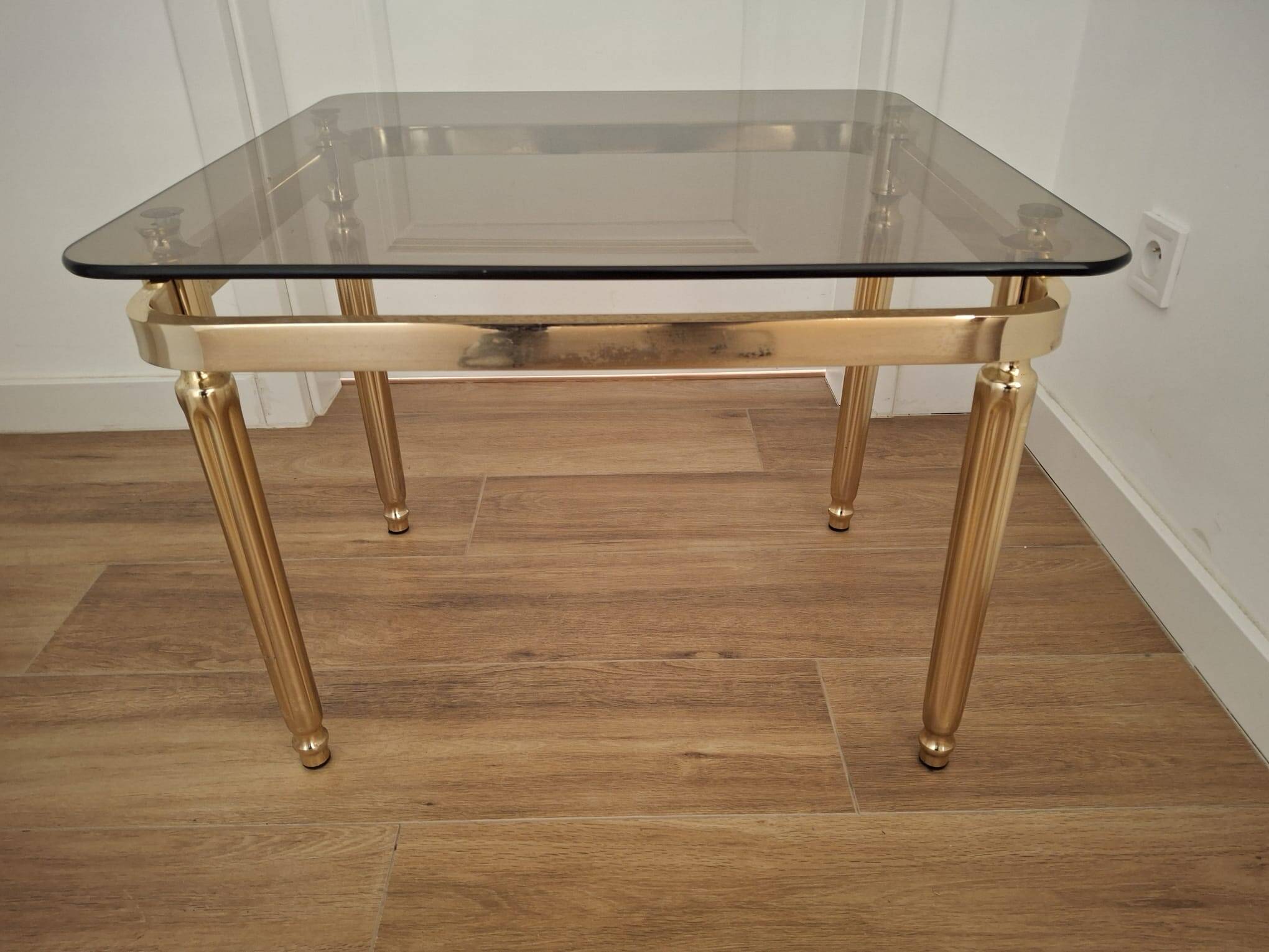 Brass coffee table, 70s